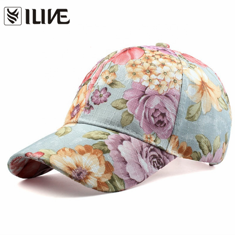 Retro Flower Peaked Hat