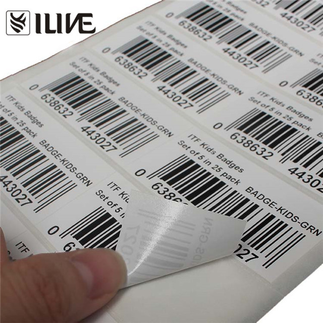 Printing Adhesive Paper Commercial Barcode Shipping Stickers Labels