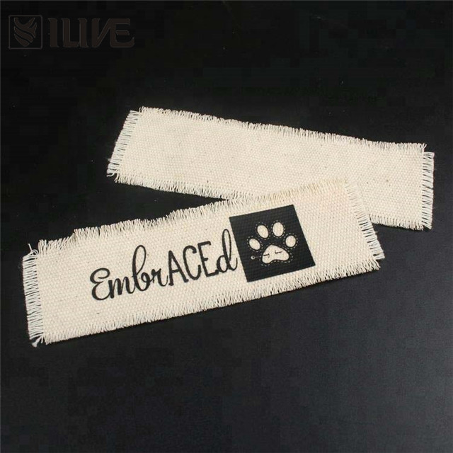 Screen Printed Cotton Canvas Fabric Clothing Labels